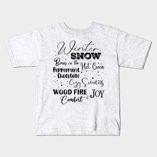 Winter Snow Kids T-Shirt